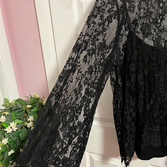 Michel Studio Collection Sheer Lace Blouse.  Size 2X - Picture 5 of 6